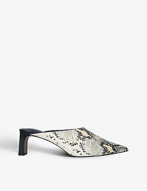 WHO WHAT WEAR: Kayla pointed leather mules