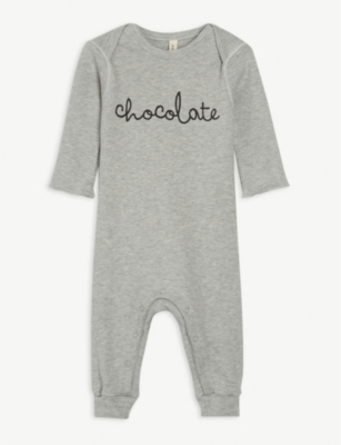 ORGANIC ZOO: Milk Chocolate Cotton Romper Gift Set 0-3 months