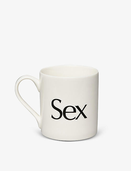 MORE JOY: Sex-print china mug