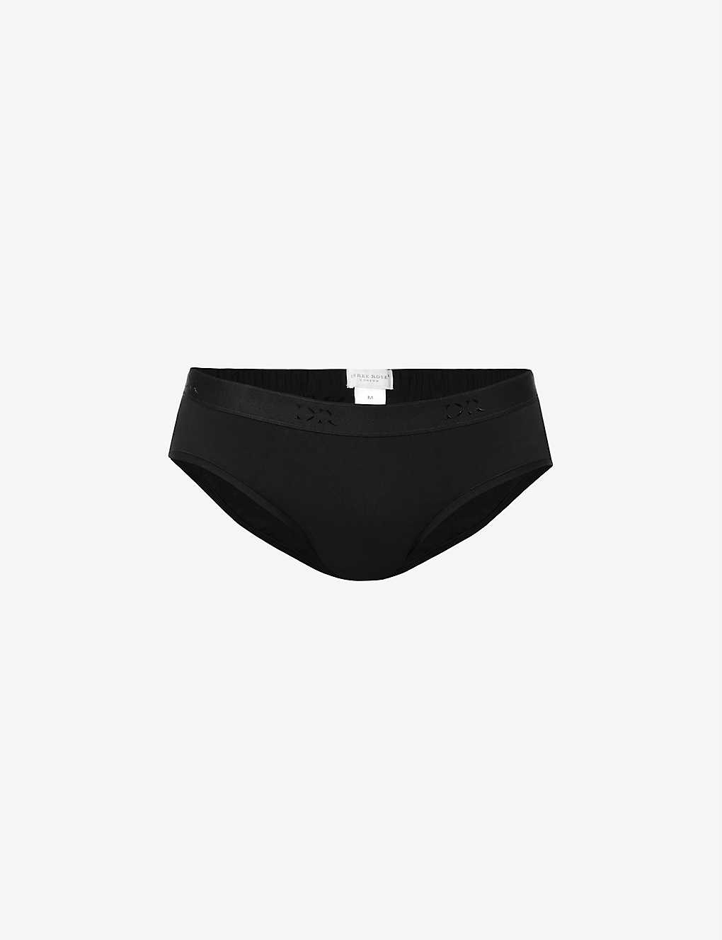 Derek Rose Jack Branded-waistband Stretch-cotton Briefs In Black