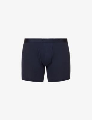 Derek Rose Jack Mid-rise Stretch-cotton Trunks In Navy