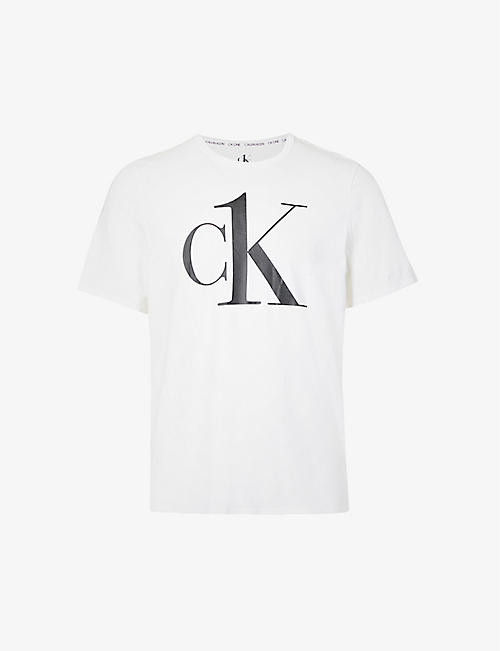 CALVIN KLEIN: CK logo-print cotton T-shirt