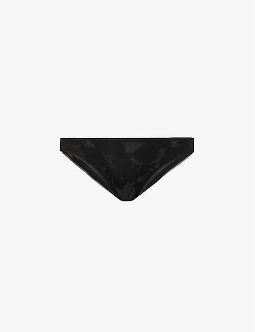 MAISON LEJABY: Ombrage mid-rise stretch-mesh bikini briefs