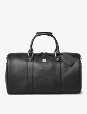 Aspinal Of London Black Boston Pebble-leather Travel Bag