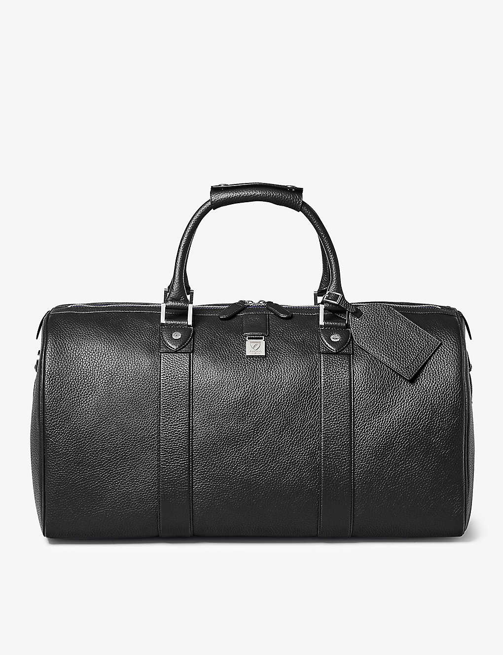 Aspinal Of London Black Boston Pebble-leather Travel Bag