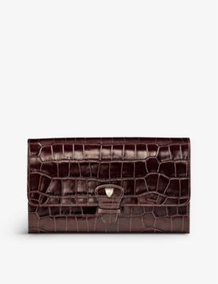 ASPINAL OF LONDON - Madison logo-embellished grained-leather