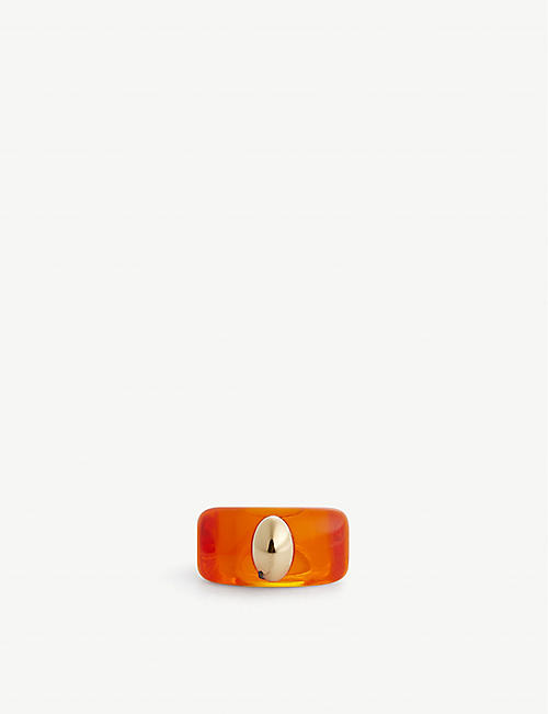 LA MANSO: Classic Orangina oval-embellished plastic ring