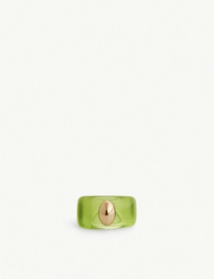 LA MANSO: Classic Pagan And Vegan oval-embellished plastic ring