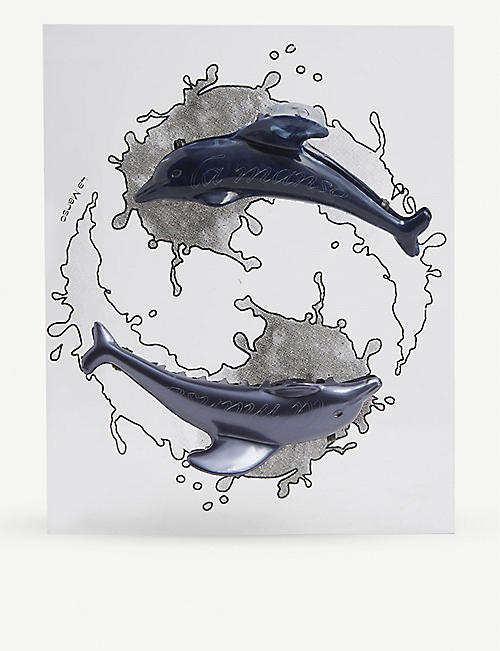 LA MANSO: Marbella dolphin-shaped recycled plastic hairclips set of two