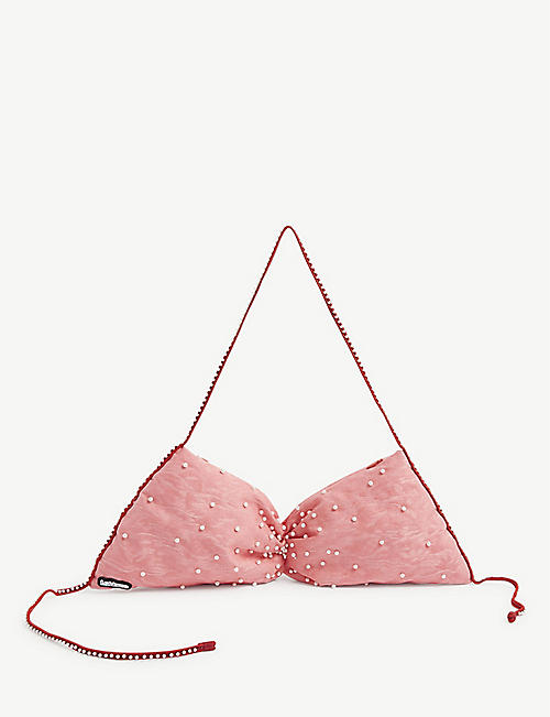 LA MANSO: Anna Faris woven bikini bag