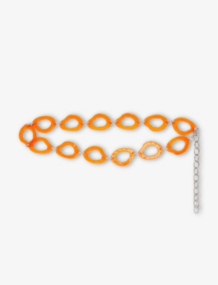 LA MANSO - Hula Hoop acrylic and stainless-steel chain belt  display picture 1