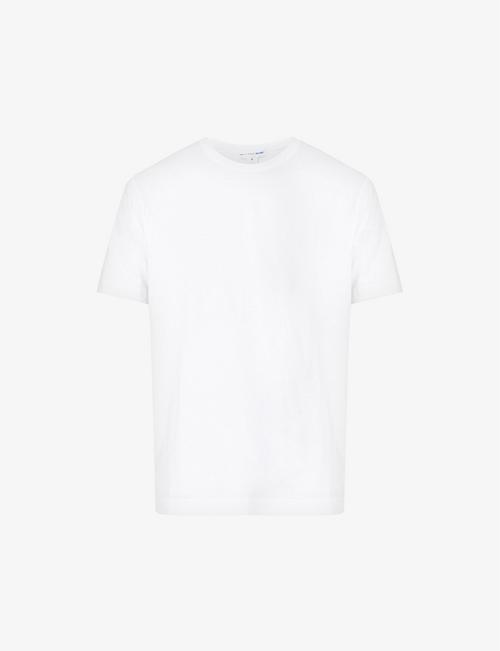 COMME DE GARCON SHIRT: Crewneck short-sleeved cotton-jersey T-shirt