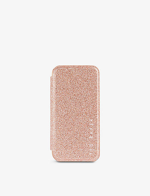 TED BAKER: Rico glitter-embossed  iPhone 12 Pro Max case