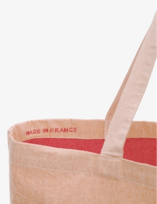 Claudie Pierlot Logo-print Oversized Recycled Cotton-blend Tote Bag In Roses