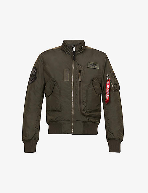 ALPHA INDUSTRIES: Engine brand-patch shell jacket