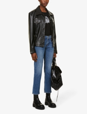 Rag & Bone Womens Brighton S Dre Straight-leg Low-rise Stretch-denim Jeans 27 In Julienne