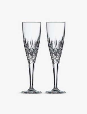 Royal Doulton Highclere Crystal-glass Champagne Flutes Set Of Four