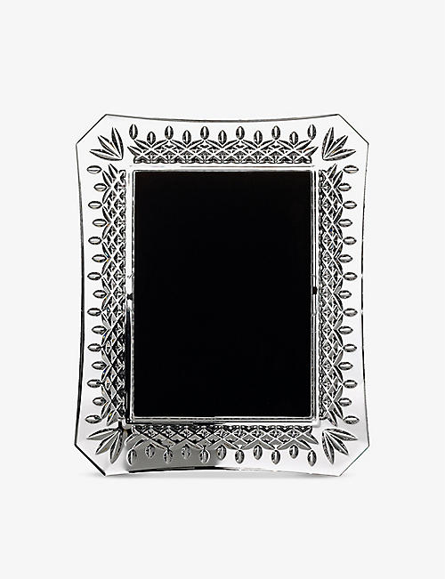 WATERFORD: Lismore crystal-glass picture frame 21.6cm