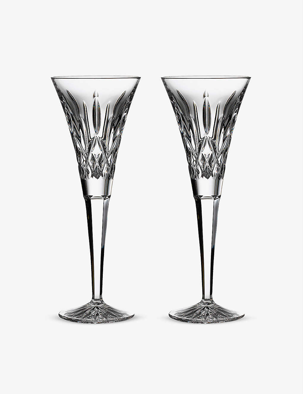 Waterford Lismore Crystal Toasting Flute Set Of Two