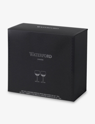 WATERFORD: Lismore Essence Balloon crystal-glass wine glasses set of two