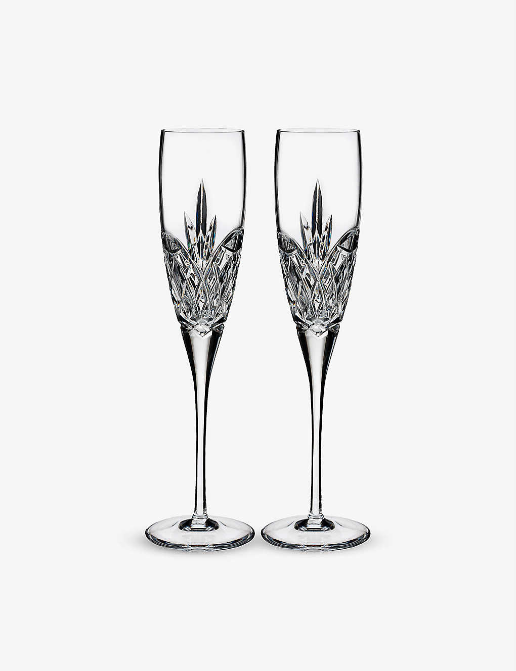 Shop Waterford True Love Crystal-glass Champagne Flutes Set Of Two