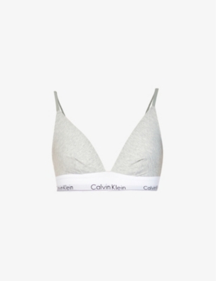 CALVIN KLEIN - Modern triangle stretch cotton-blend bra
