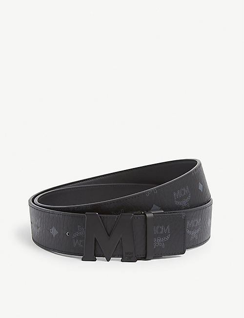 MCM: Claus Visetos-print reversible faux-leather belt