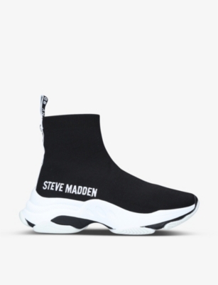 STEVE MADDEN: Master logo-tape knitted trainers