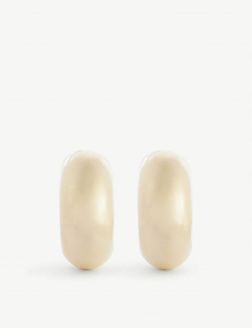 UNCOMMON MATTERS: Beam gold-toned vermeil hoop earrings