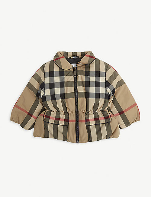 BURBERRY: Vintage check shell jacket 6-24 months