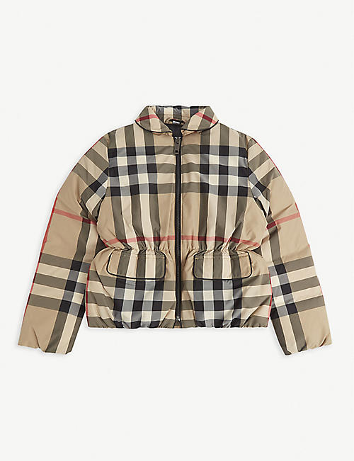 BURBERRY: Vintage check shell jacket 4-14 years