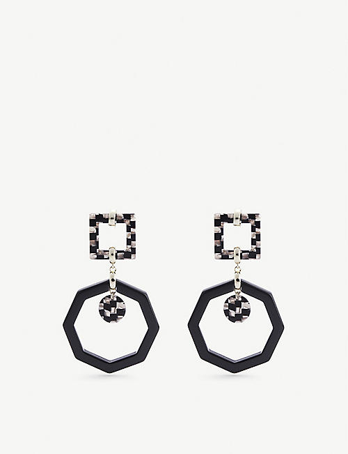 TED BAKER: Gemsah geometric drop earrings