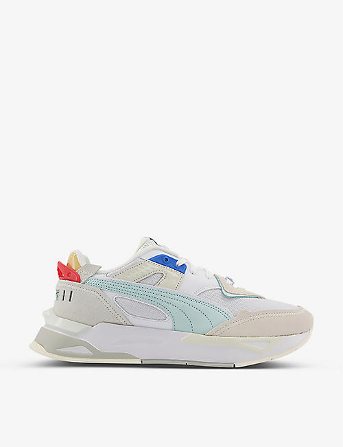 PUMA: Mirage Sport suede and mesh low-top trainers