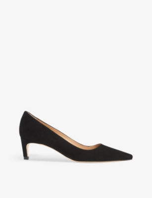 Lk Bennett Ava Suede Courts In Black