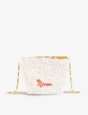Sac shearling and leather cross-body bag(9293435)