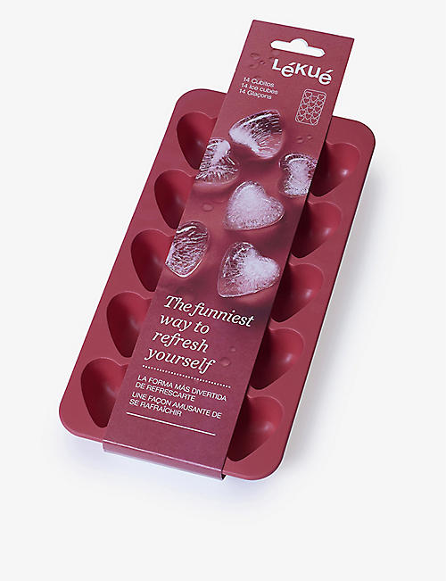 LEKUE: Heart-shape rubber ice cube tray