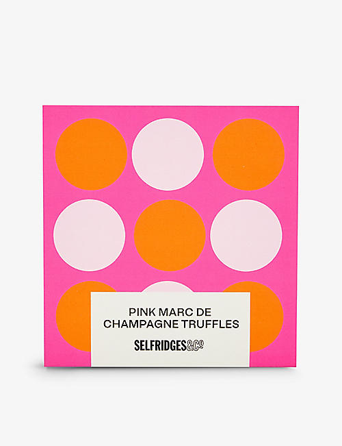 SELFRIDGES SELECTION: Pink Shimmering Marc de Champagne truffles 9 pieces 105g