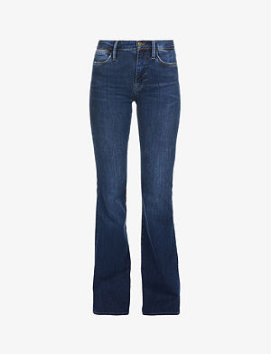 Le High Flare high-rise stretch-denim jeans Selfridges & Co Women Clothing Jeans High Waisted Jeans 