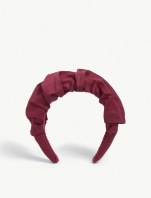 Red Valentino - Ruched Woven Red Headband Amazon.com : TOBATOBA Red Knotted Satin Silk Headband, Wide  main image 4