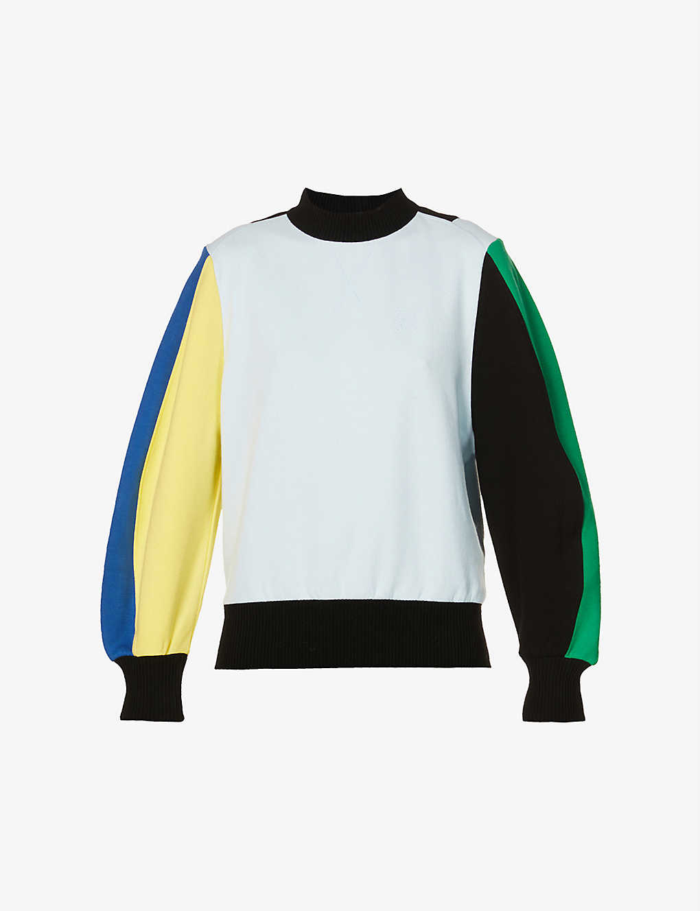 Colour-blocked cotton-jersey sweatshirt(9368588)