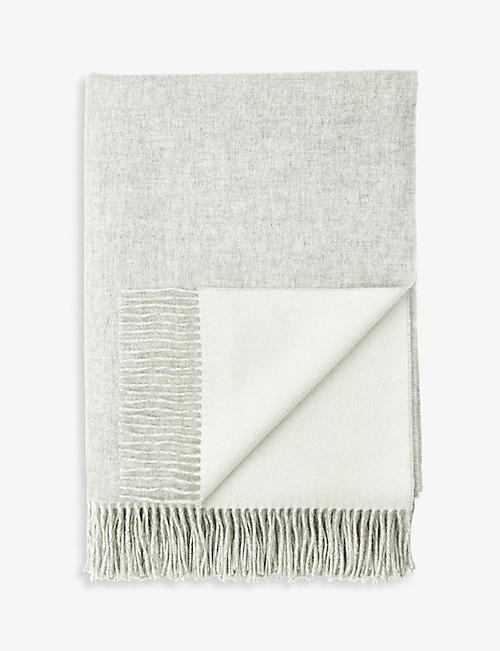JOHNSTONS: Reversible cashmere bed throw