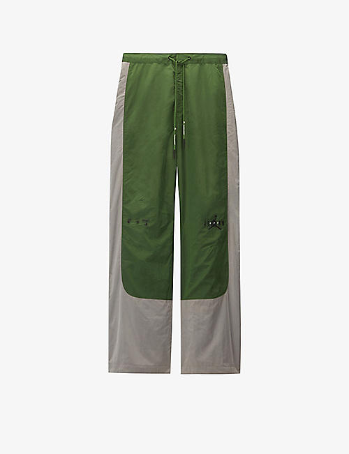 NIKE X OFF-WHITE: Nike x Off-White x Jordan brand-embroidered shell tracksuit trousers