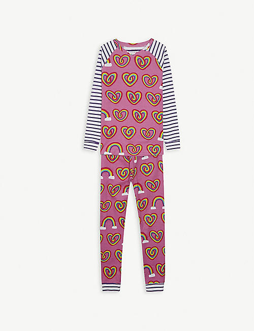 HATLEY: Hearts rainbow cotton pyjama set 2-12 years