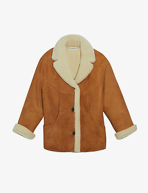 CLAUDIE PIERLOT: Frances reversible shearling jacket