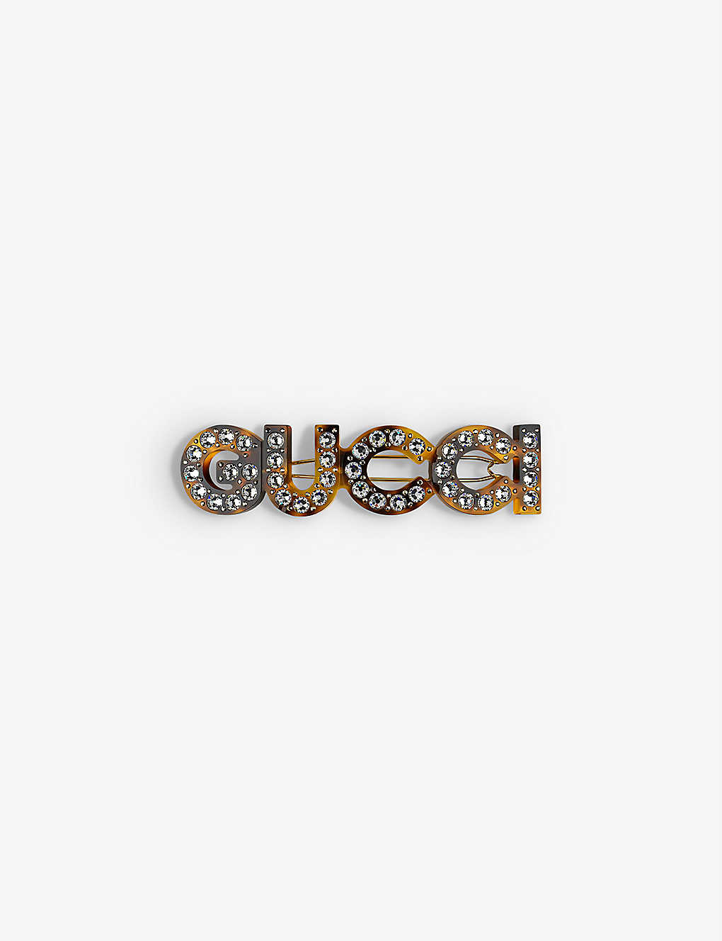 Gucci Crystal-embellished Metal Hair Clip