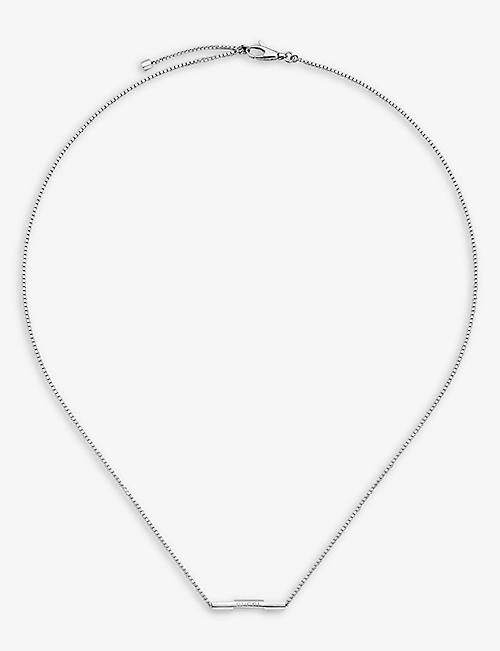 GUCCI: Link to Love 18ct white-gold necklace