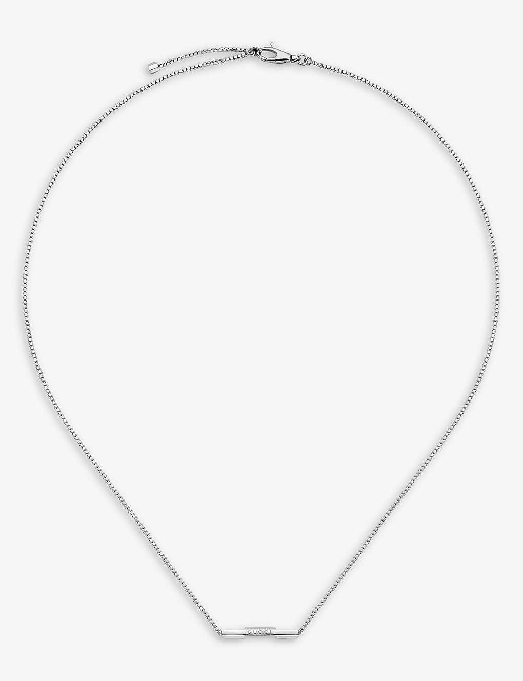 Gucci Link To Love 18ct White-gold Necklace In White Gold