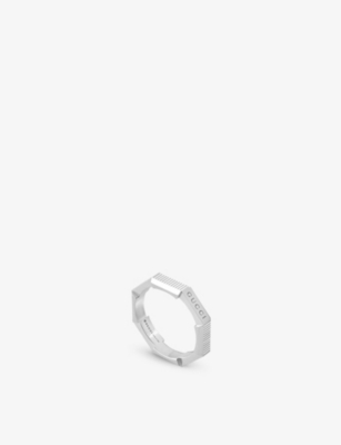GUCCI: Link to Love 18ct white-gold ring