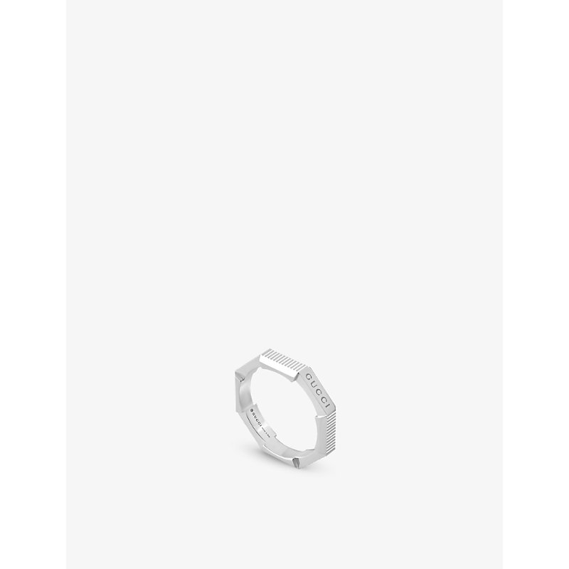 Gucci Link To Love 18ct White-gold Ring In Yellow Gold
