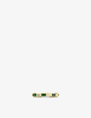 Shop Gucci Women's Yellow Gold Link To Love 18ct Yellow-gold And 0.9ct Tourmaline Ring